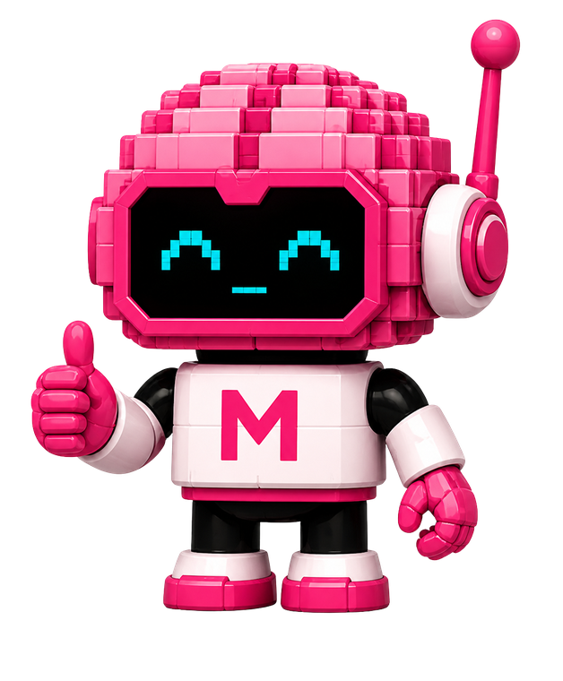 MUFI, el asistente de MUYFREE, levantando el pulgar